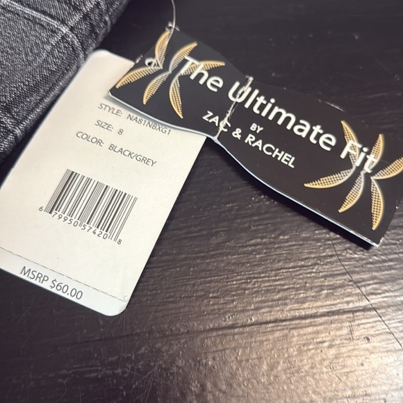 Zac & Rachel Black and Gray Plaid Trousers - Picture 2 of 7